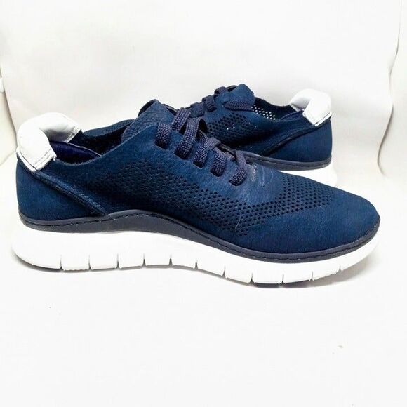 Vionic Size 6 Joey Nubuck Casual Sneakers-Navy-100% Leather-Comfort-Support - Picture 4 of 8